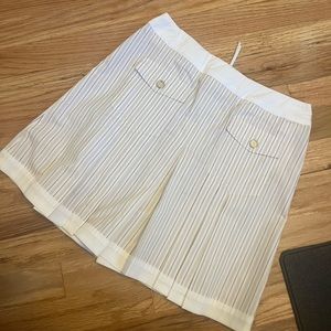 NWT D&G pleated mini skirt white beige stripe - size 40